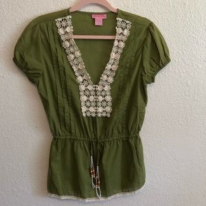 SHE’S COOL BOHO Short Sleeved Embroidered Tunic